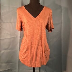 Old Navy - Women's Short Sleeve V-Neck Tee - Rust - S